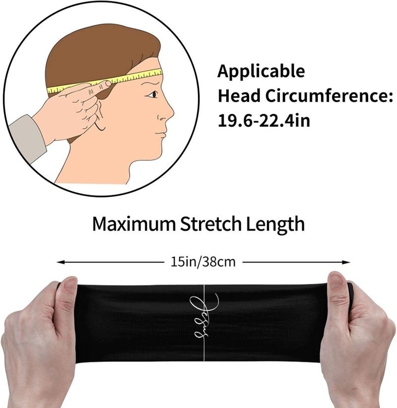 bassyil Sports Headband Moisture Wicking Sweatband for Men Women Running Cycling Yoga Fitness Workout - Image 3